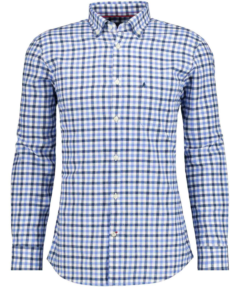 Check shirt with Button-down collar