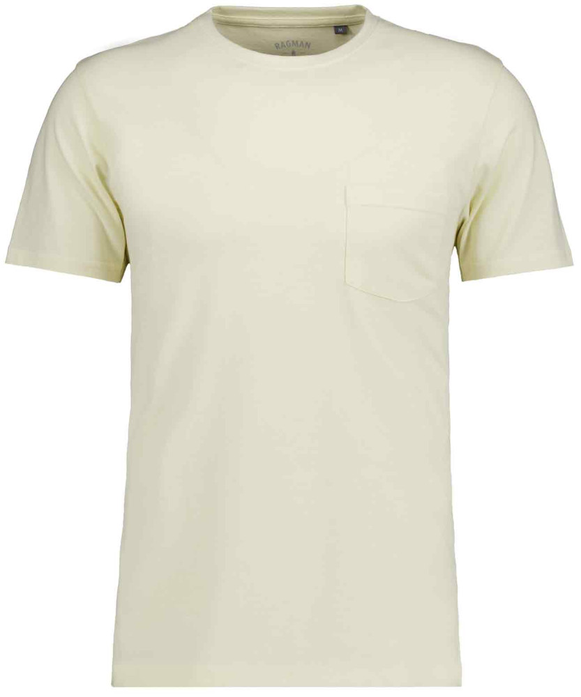 T-Shirt uni mit Brusttasche