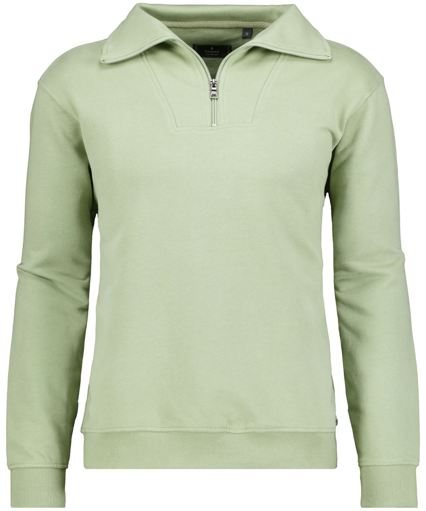 Sweatshirt with troyer collar