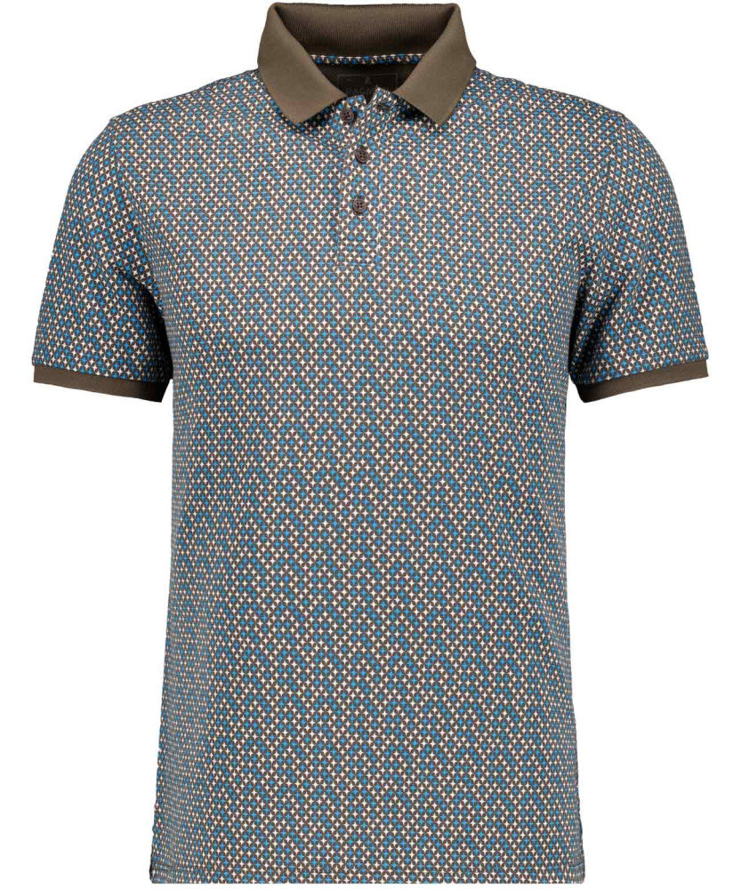 Piqué poloshirt "Performance" with alloverprint