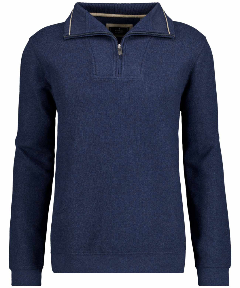 Sweatshirt mit Troyer-Kragen