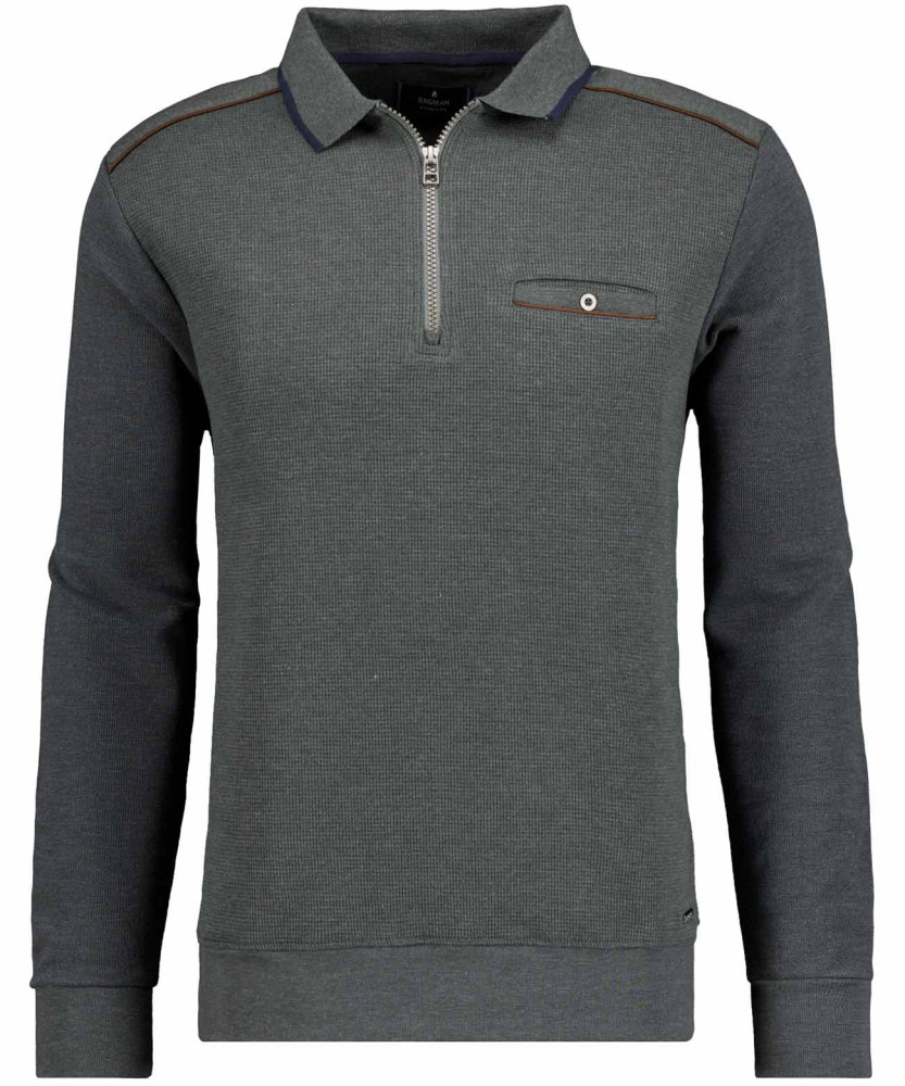 Polo-Sweater with zip