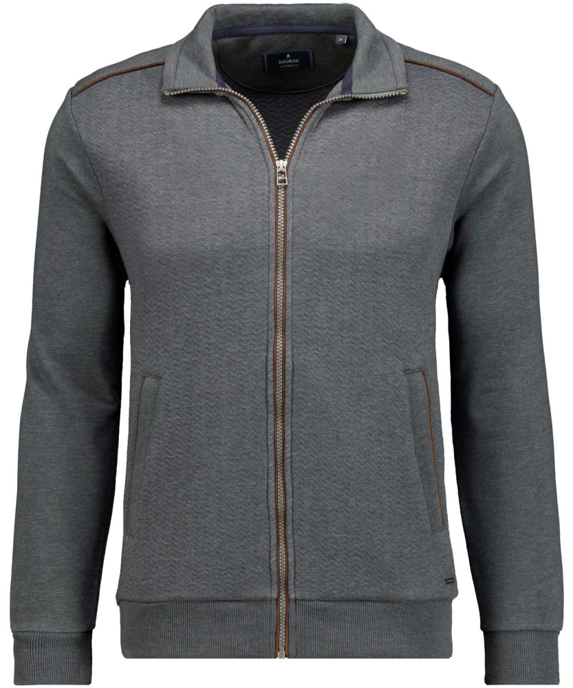 Sweat-Jacke mit Reissverschluss