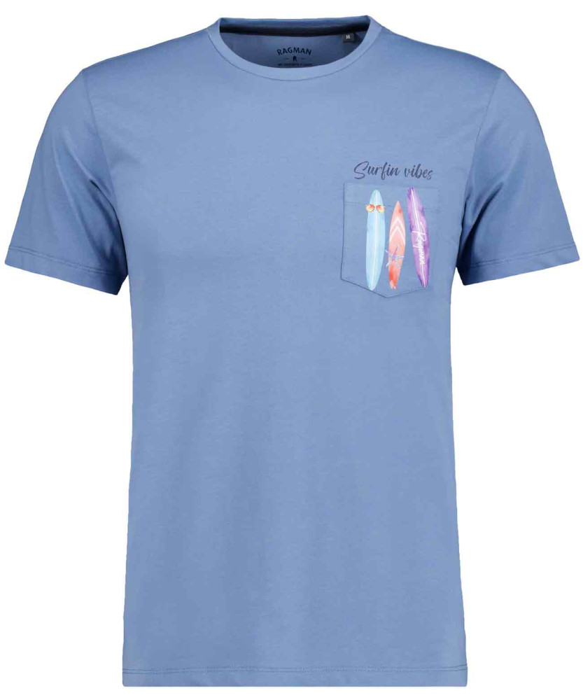 T-Shirt mit Print auf Brusttasche