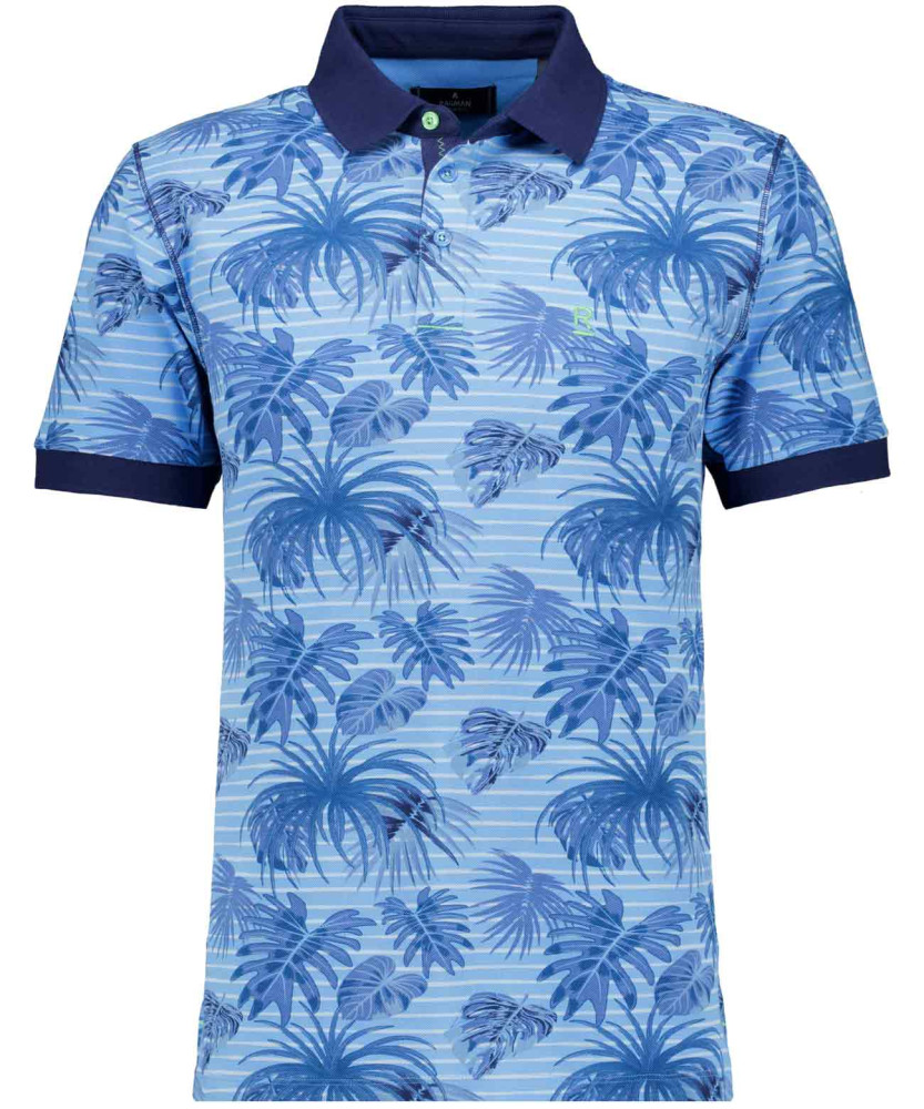 Piqué-Polo mit Alloverprint