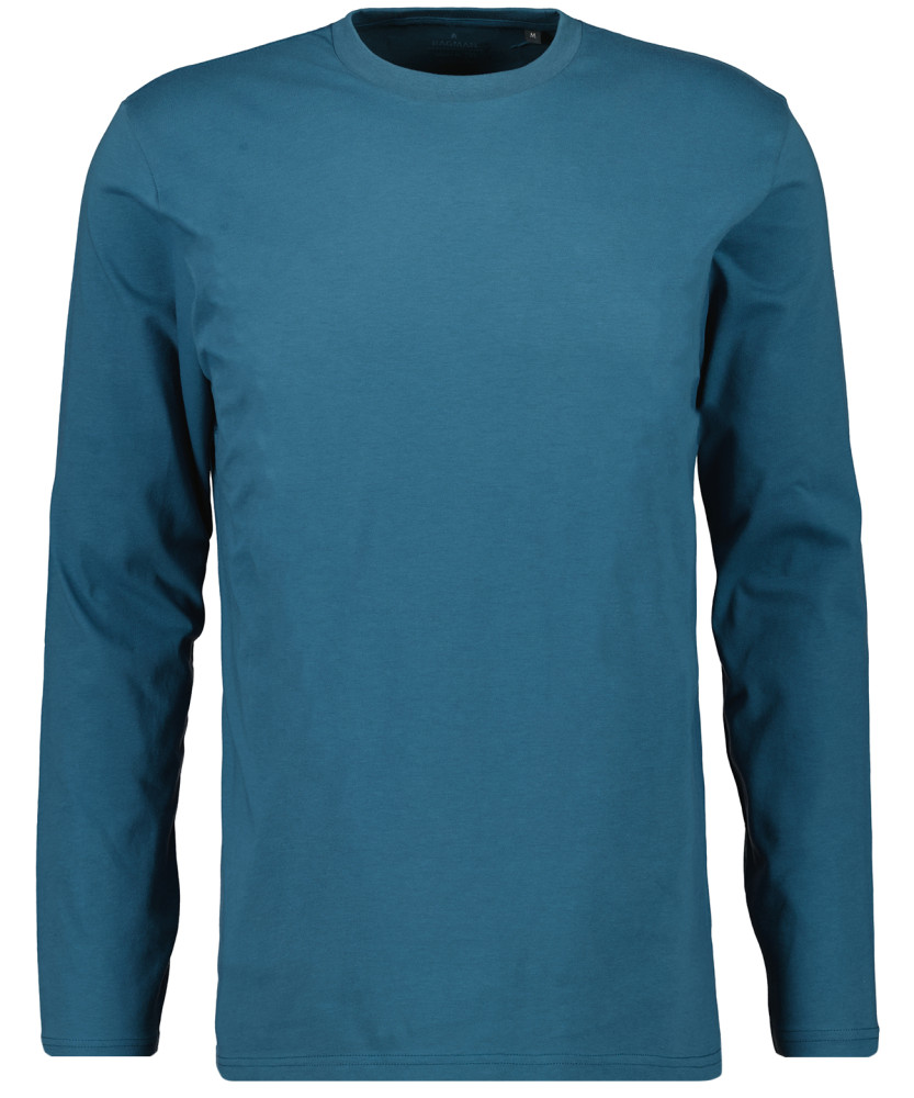 RAGMAN Herren Langarm Shirt Rundhals - Basics Shirt Aus 100% Baumwolle