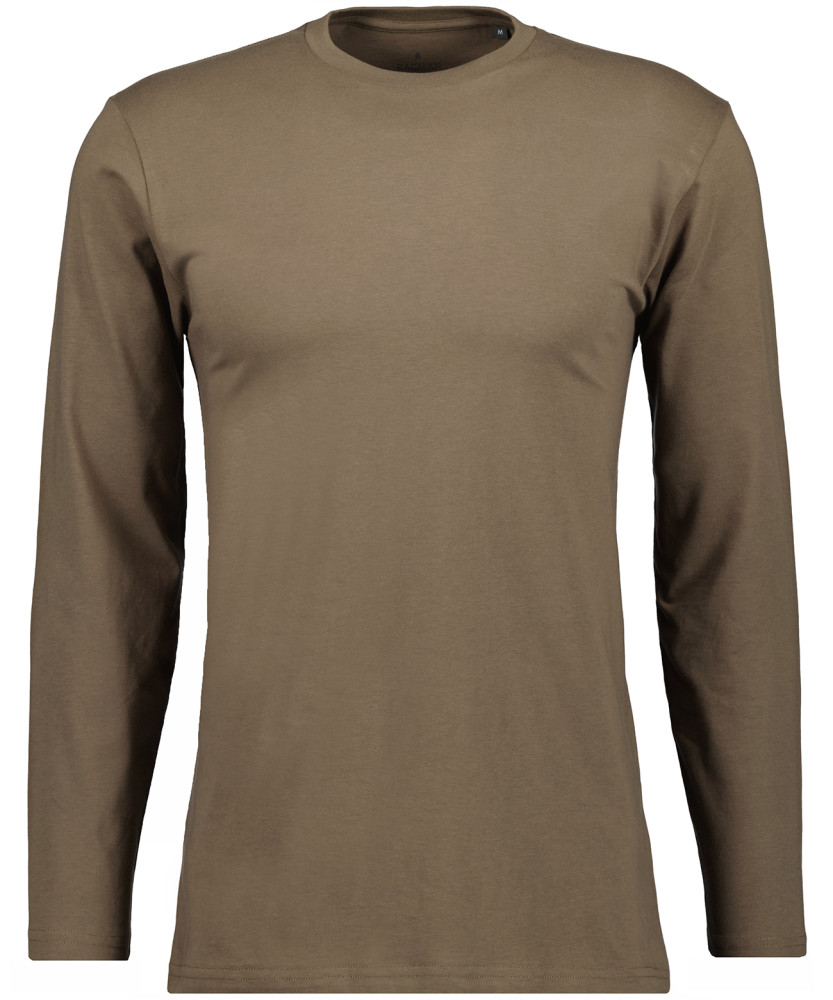 Gyabnw Damen Langarm-T-Shirt Mit Falten-Detail – Lässiges Basic-Oberteil Aus Polyester-Viskose-Mix