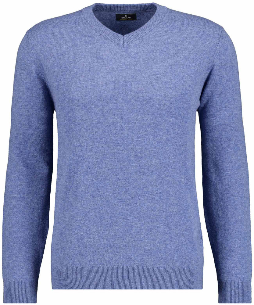 Knitted pullover with V-neck