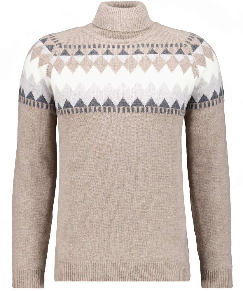 TALL: Strickpullover mit Rollkragen, Jacquard