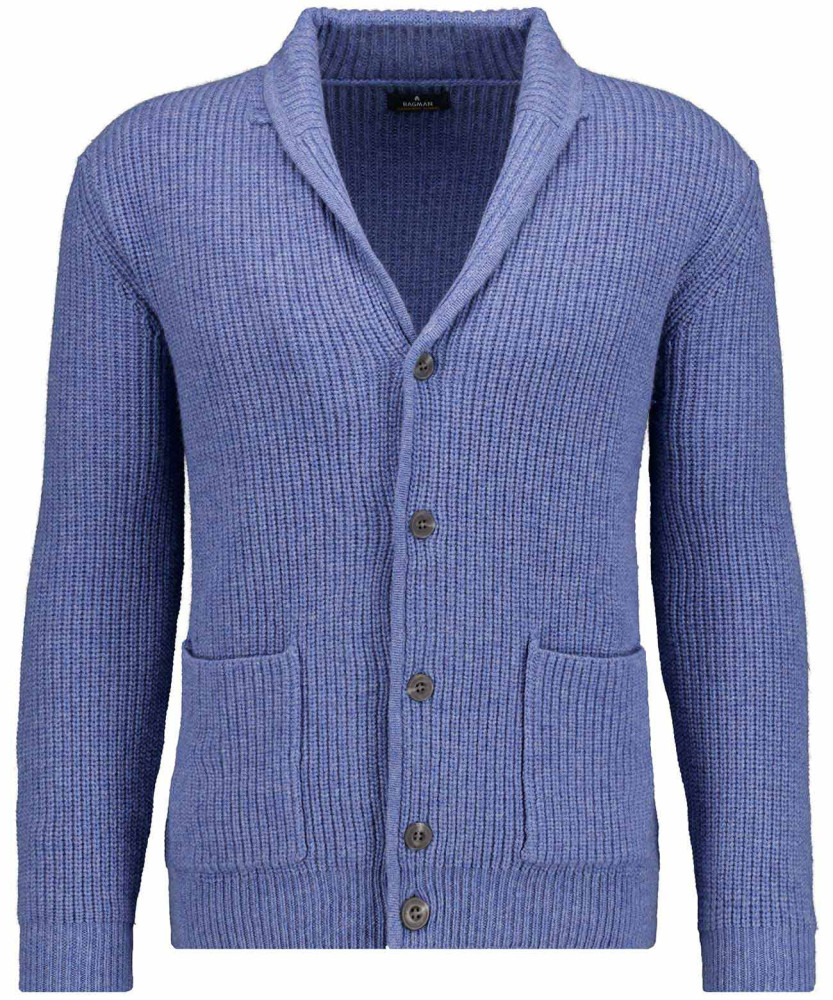 Knitted jacket with shawl collar