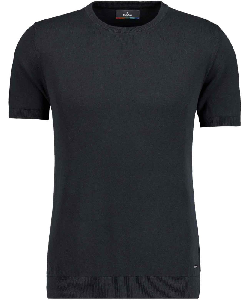 Knitted pullover short sleeve, round neck
