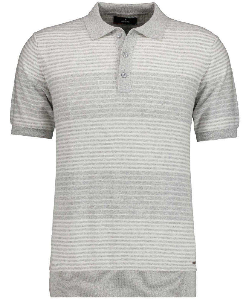 Knitted pullover striped, short sleeve