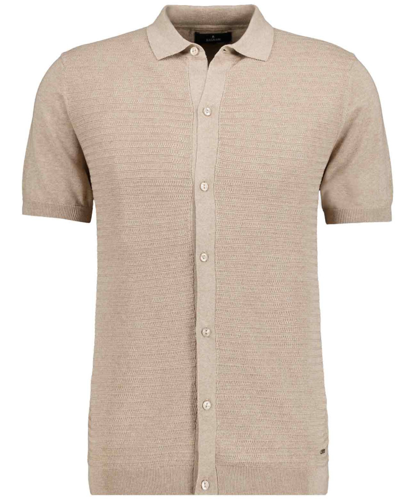 Cardigan with polo collar