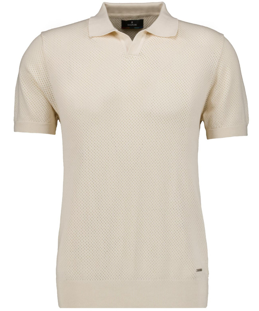 Strickpullover Resort-Kragen, Kurzarm