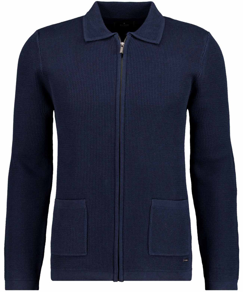 Strickjacke mit Polokragen