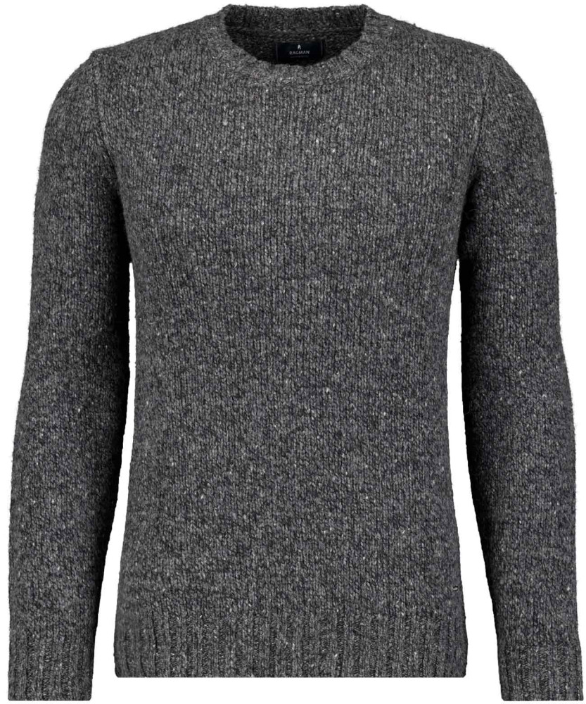 Knitted puller round neck, bicolour