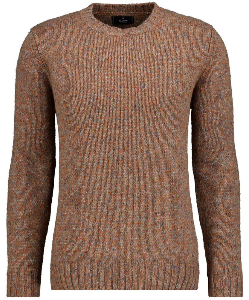 Knitted puller round neck, bicolour
