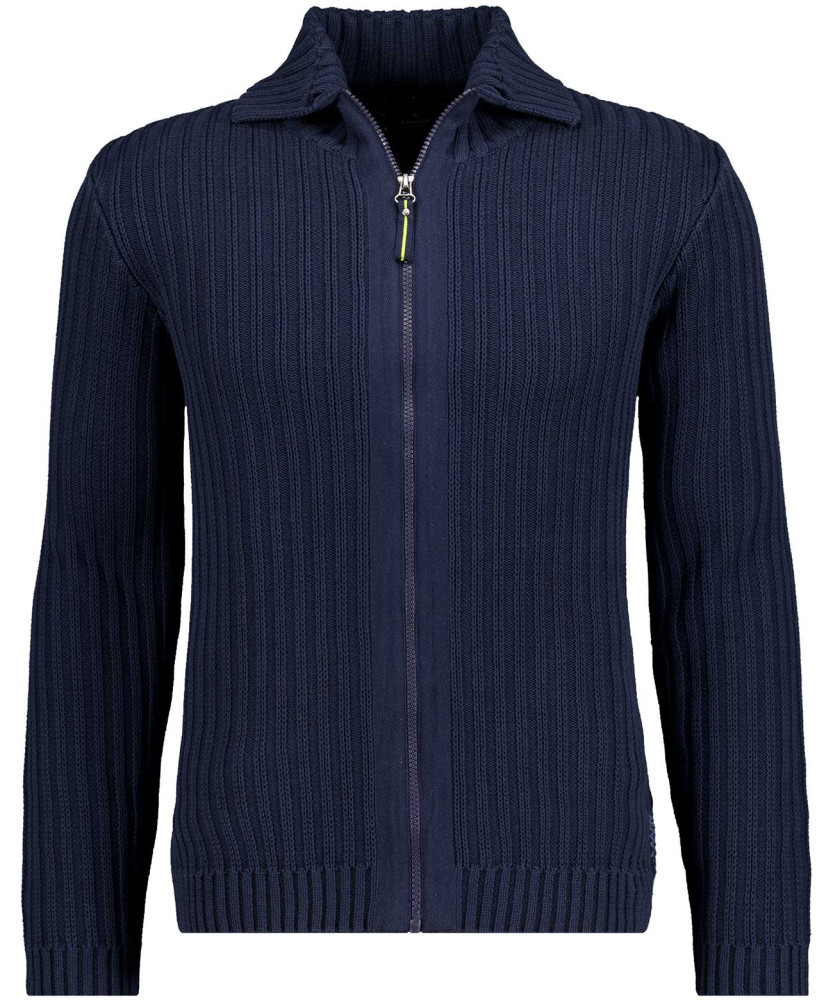 Strickjacke im Rippenstrick 