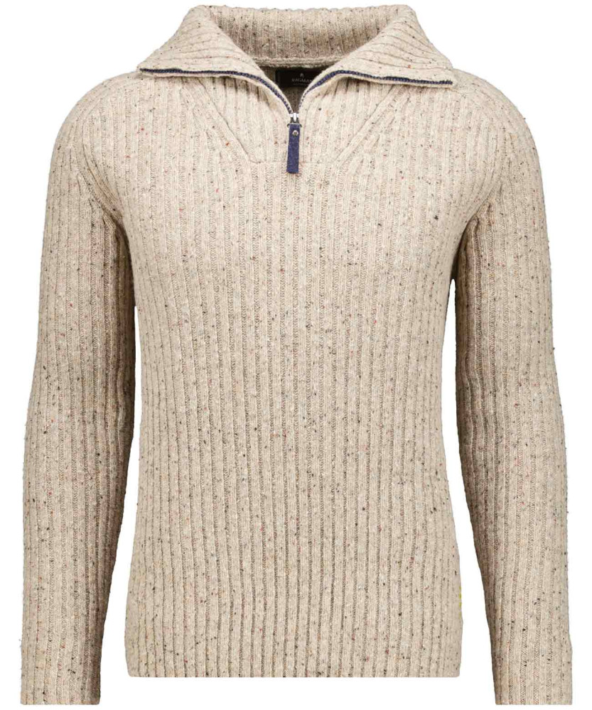 Strickpullover mit Troyer-Kragen