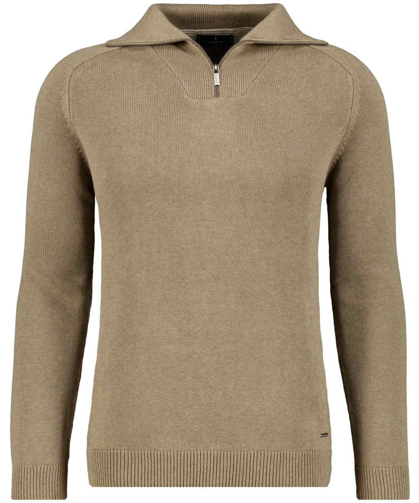 Strickpullover mit Troyer-Kragen