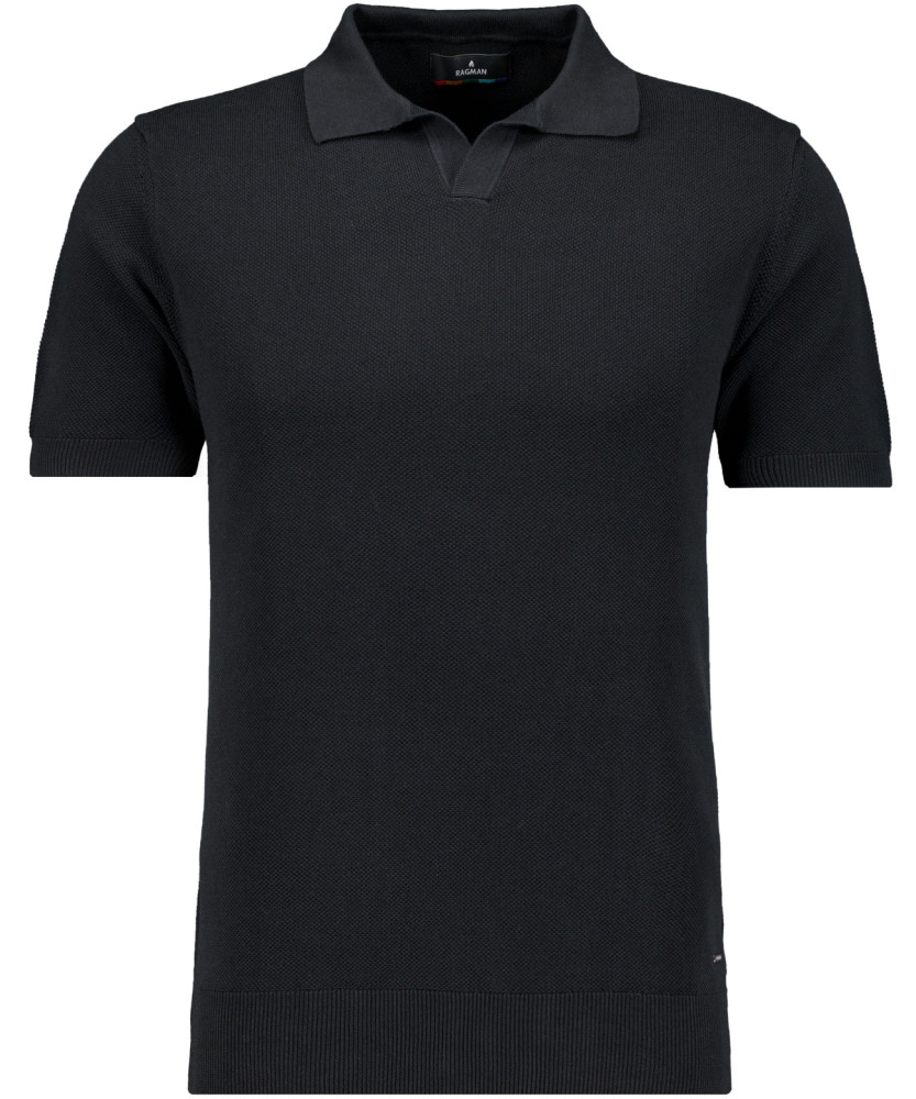 Strick-Pullover Kurzarm, Resortkragen