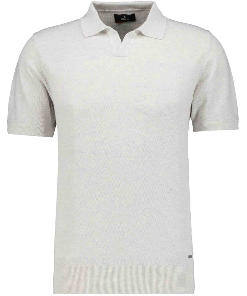 Strick-Pullover Kurzarm, Resortkragen