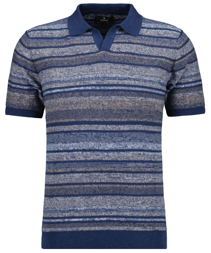 Strick-Pullover Kurzarm, Resortkragen