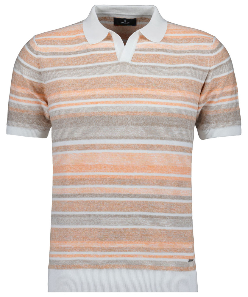 Strick-Pullover Kurzarm, Resortkragen