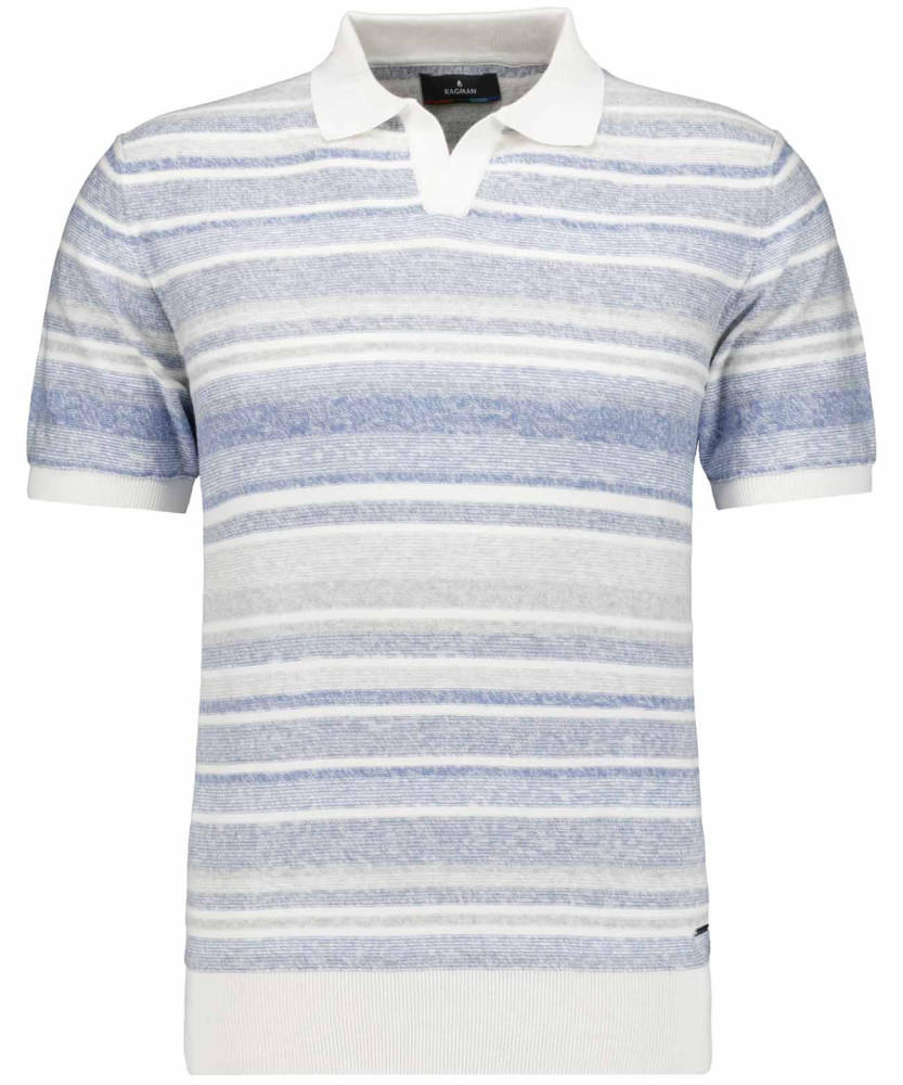 Strick-Pullover Kurzarm, Resortkragen