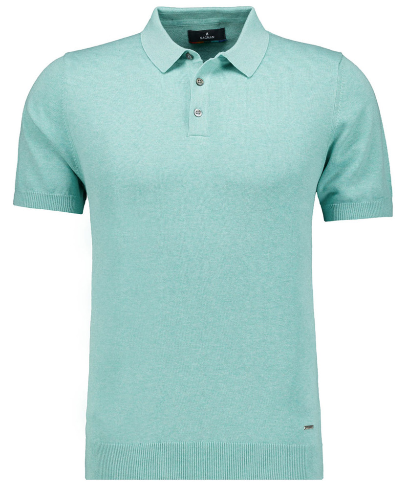 Strick-Pullover Kurzarm, Polokragen