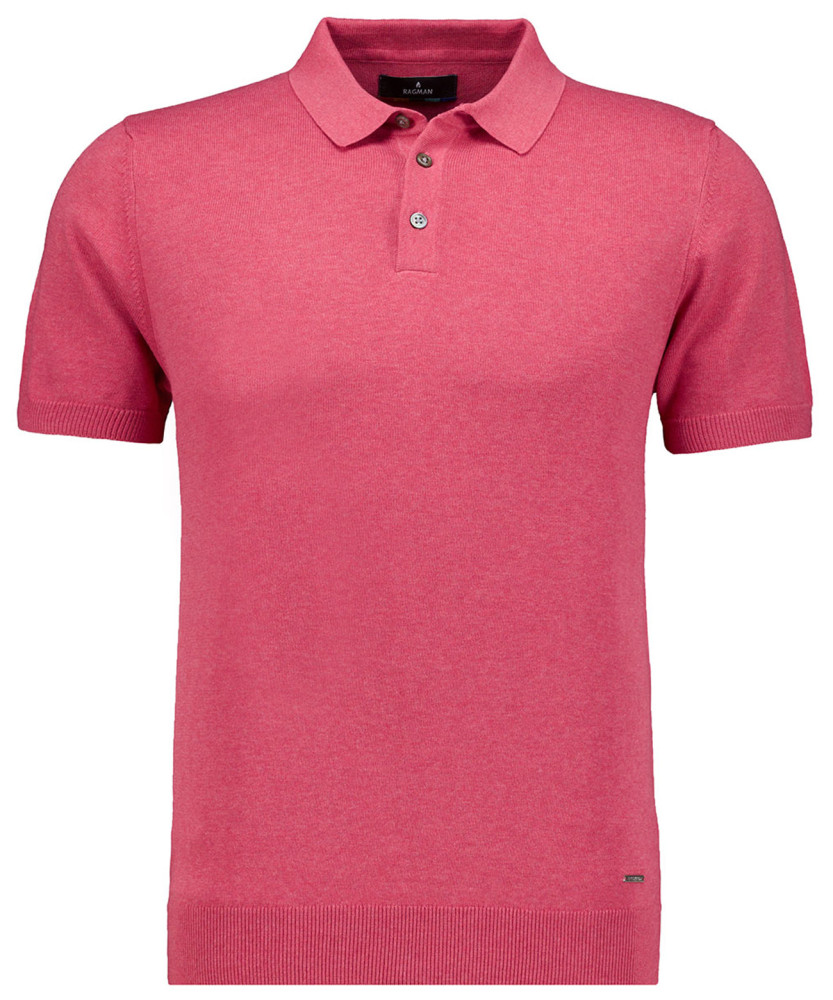 Knitted sweater short sleeve, polo collar