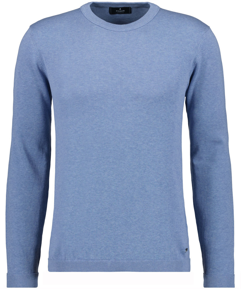 Baumwoll-Strickpullover Rundhals