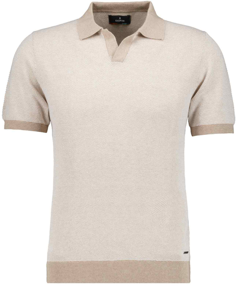 Strickpullover mit Resort-Kragen, kurzarm