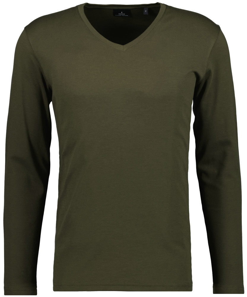 V-neck shirt long sleeve