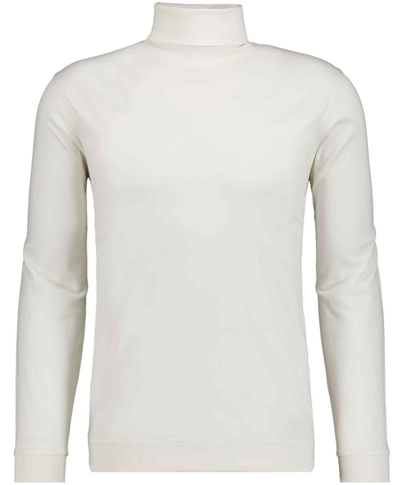 Pima turtle neck shirt with bottom rib