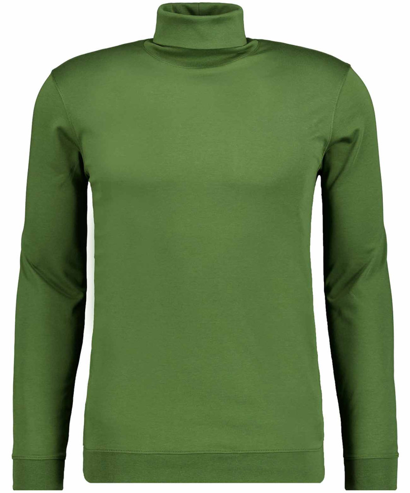 Turtle neck shirt with bottom rib