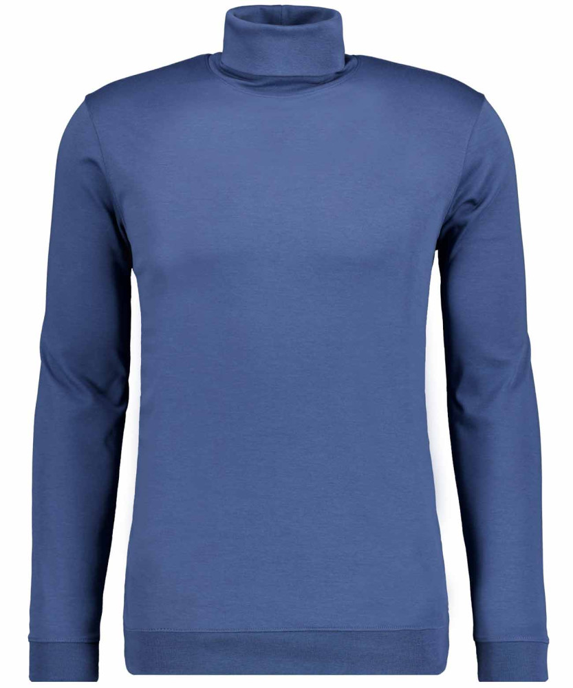 Turtle neck shirt with bottom rib