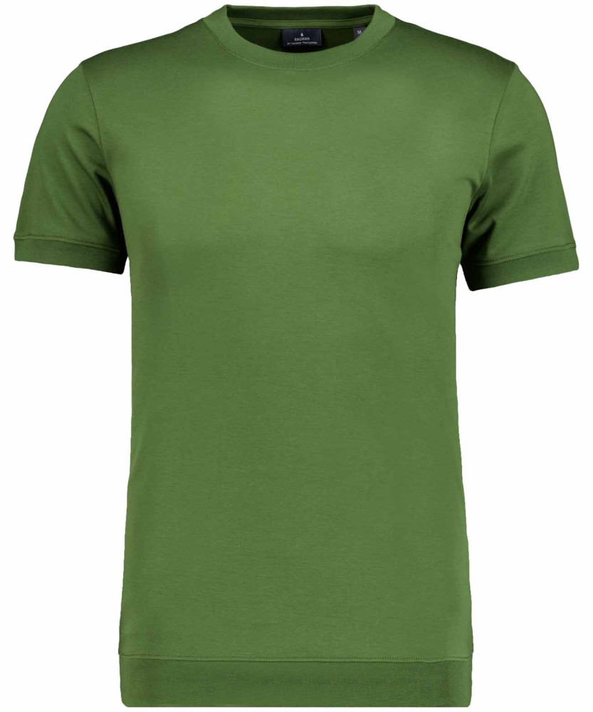 Pima T-Shirt Rundhals mit Bündchen