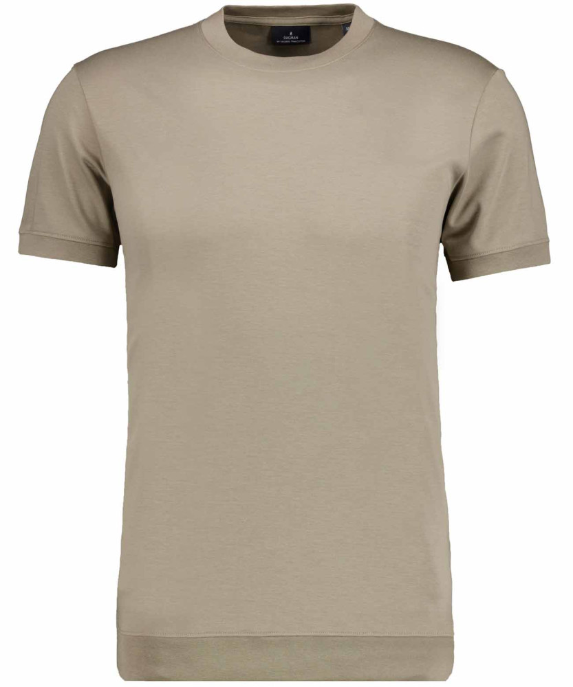 Pima T-Shirt round neck with cuffs