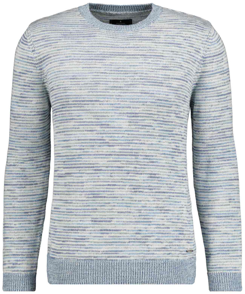 Strickpullover mit Rundhals, Tweed 