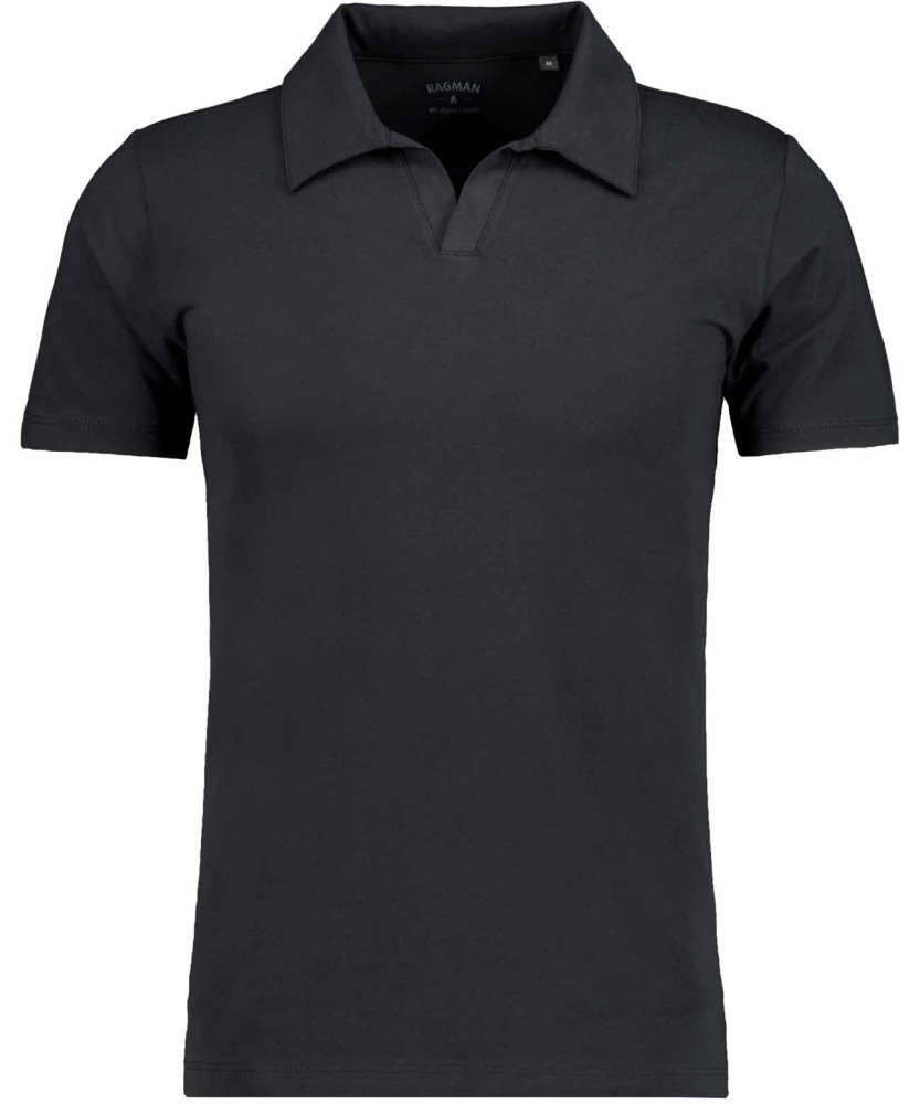 Poloshirt with resort collar, body fit