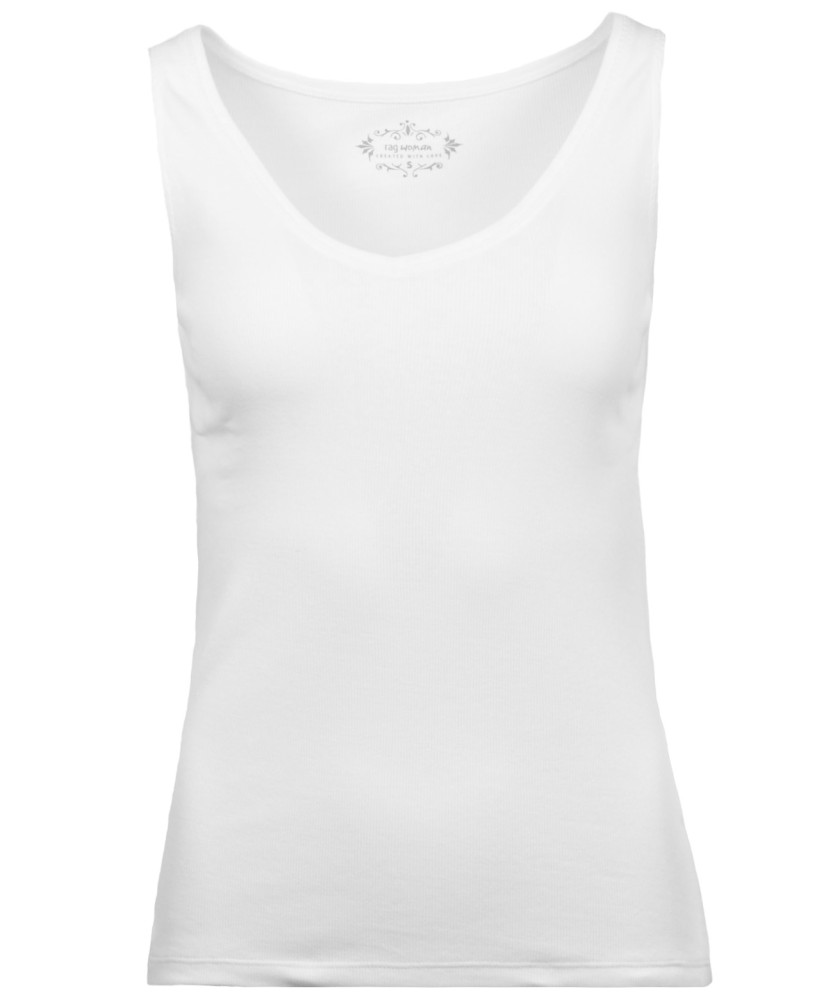 RAGWOMAN Shirt sleeveless, V-neck, 2x2 rib