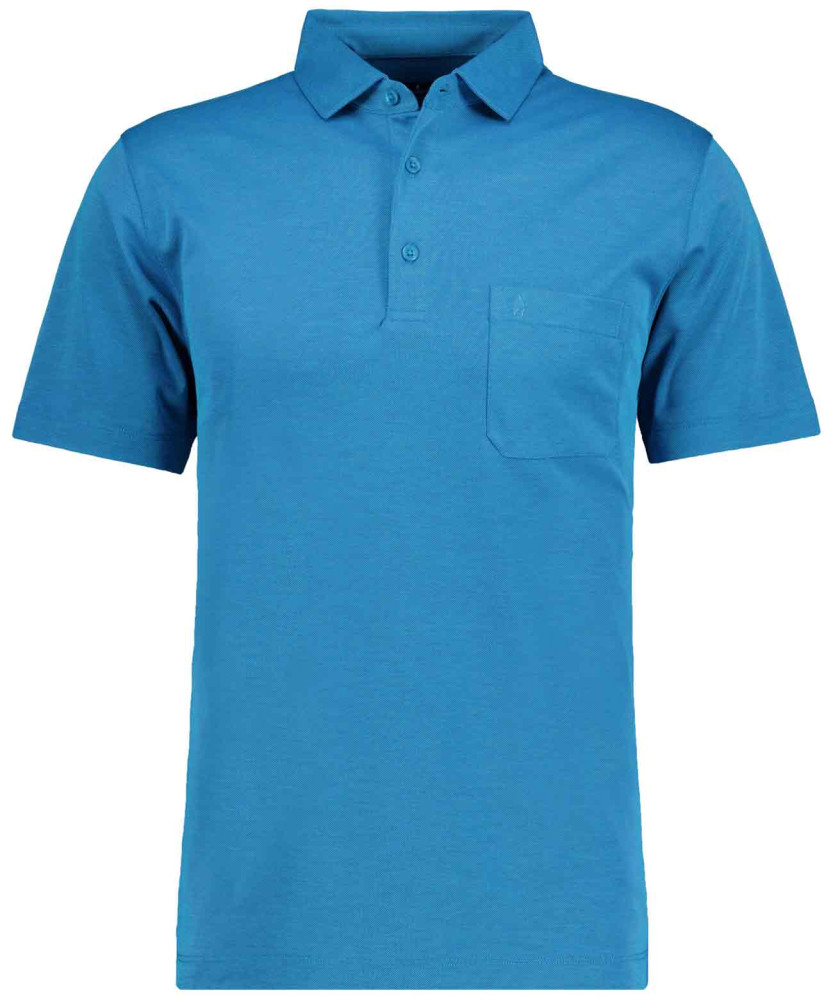 Softknit-Poloshirt uni mit Brusttasche