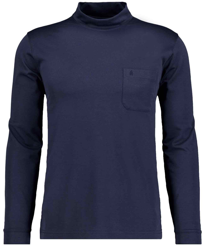 Softknit shirt long sleeve with stand up collar