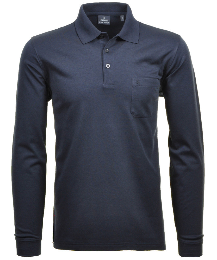 Softknit-Poloshirt longsleeve, extra long