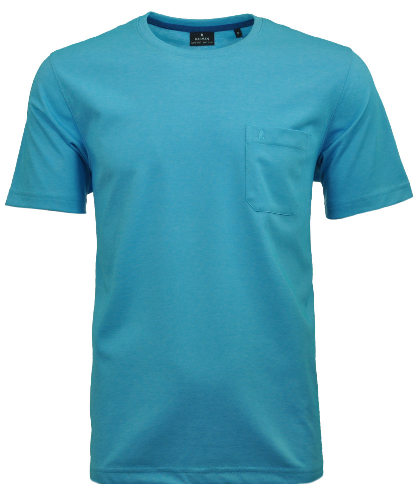Softknit T-Shirt round neck, with chest pocket
