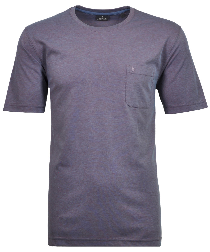 Softknit T-Shirt Rundhals, mit Brusttasche | Ragman Herrenmode