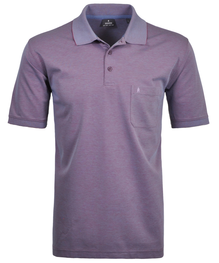 Softknit-Polo mit Brusttasche, kurzarm