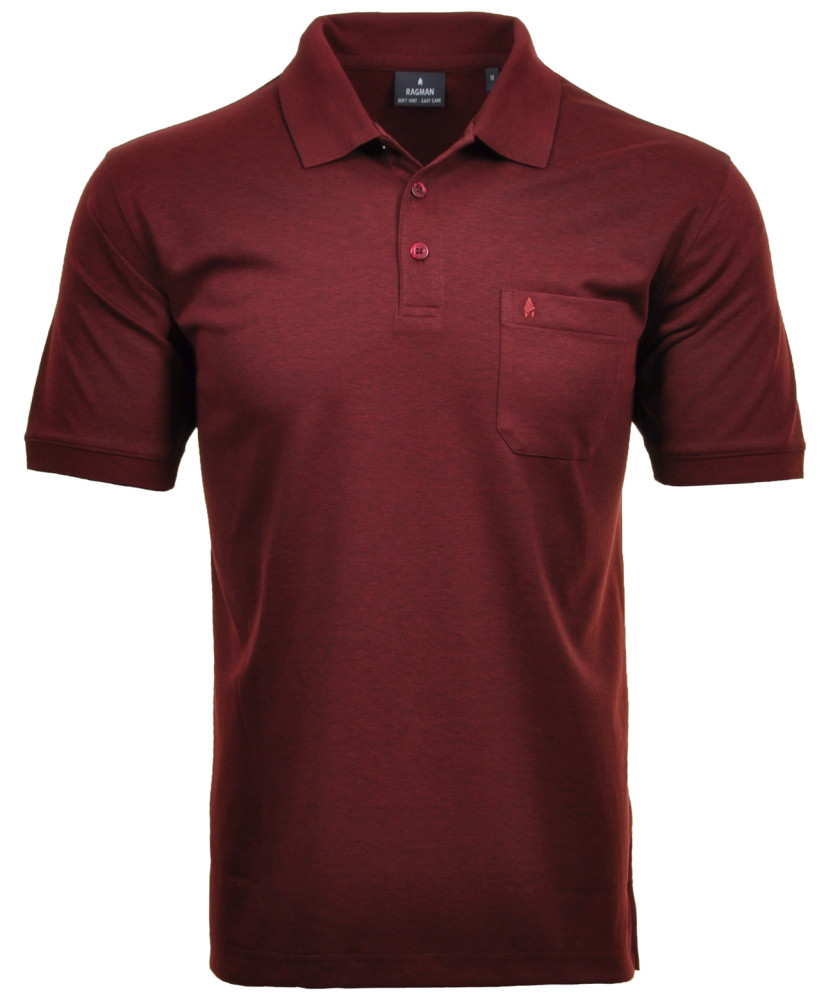 LONG & TALL Softknit-Poloshirt mit Brusttasche, Kurzarm
