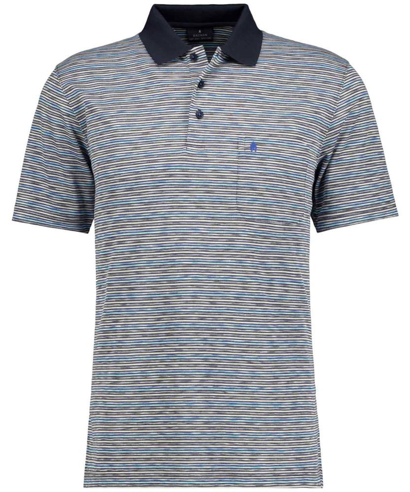 Softknit-Polo gestreift, kurzarm